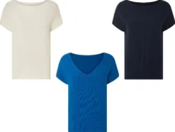 Damen Pullover, aus reiner Baumwolle