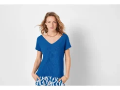 Damen Pullover, aus reiner Baumwolle