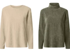 Damen Pullover im Cord-Look