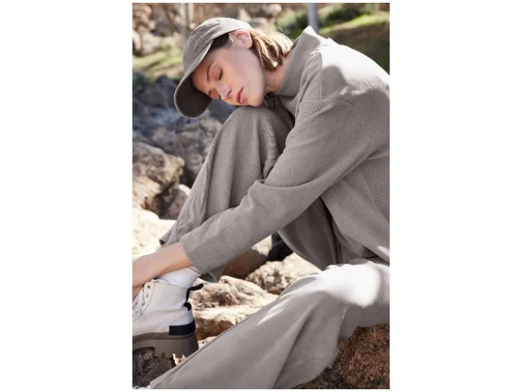 Damen Pullover, im Cord-Look