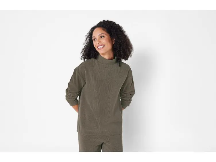 Damen Pullover, im Cord-Look