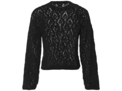 Damen Pullover, in modischem Lochstrickmuster