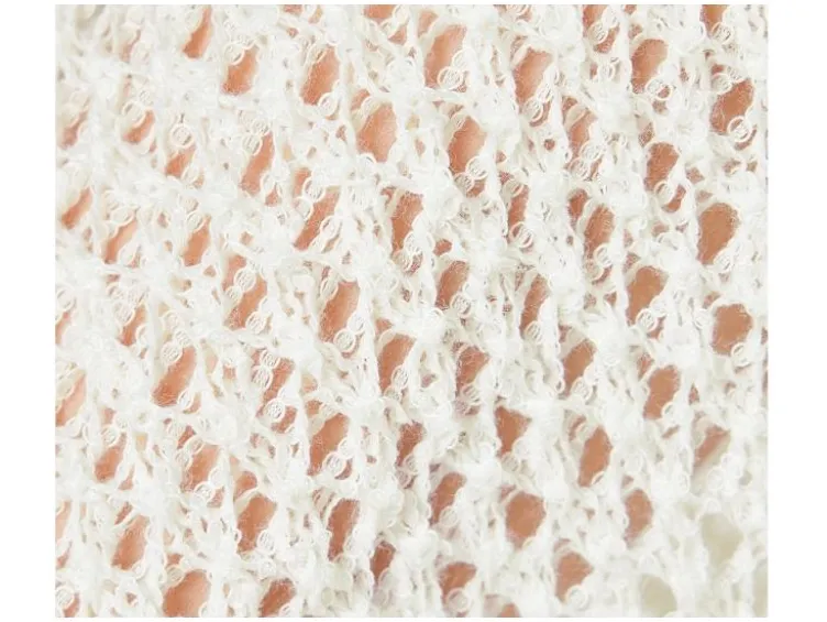Damen Pullover, in modischem Lochstrickmuster