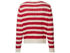 Damen Pullover in Strukturstreifen-Strick