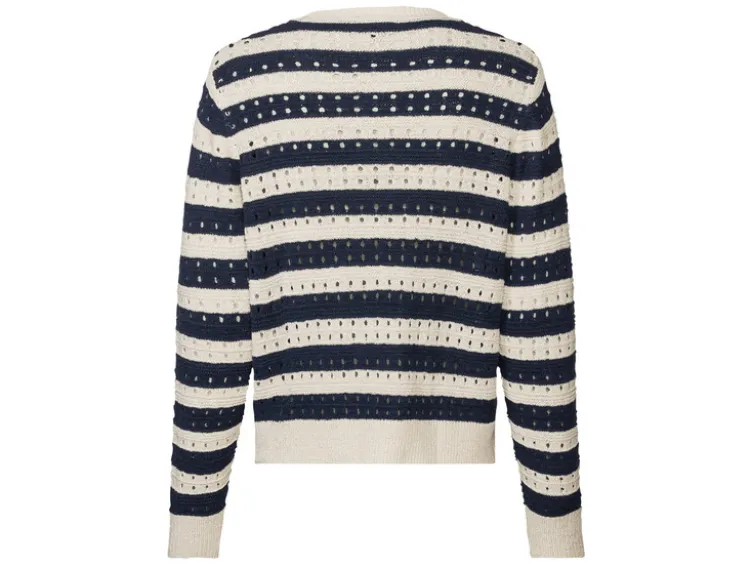 Damen Pullover in Strukturstreifen-Strick