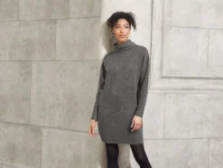 Damen Pulloverkleid, Grobstrick im Oversize-Look
