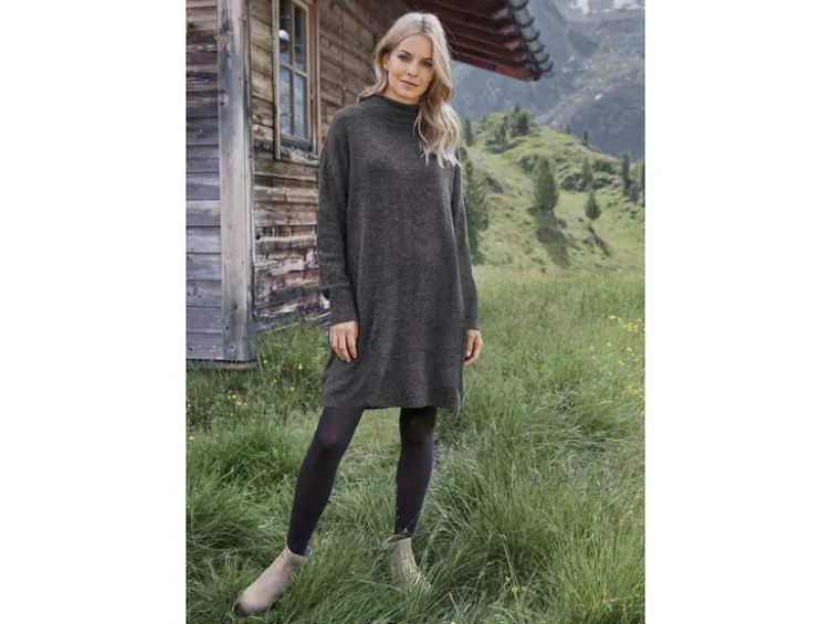 Damen Pulloverkleid, Grobstrick im Oversize-Look