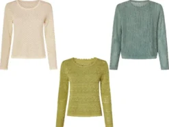 Damen Pullover mit Leinen