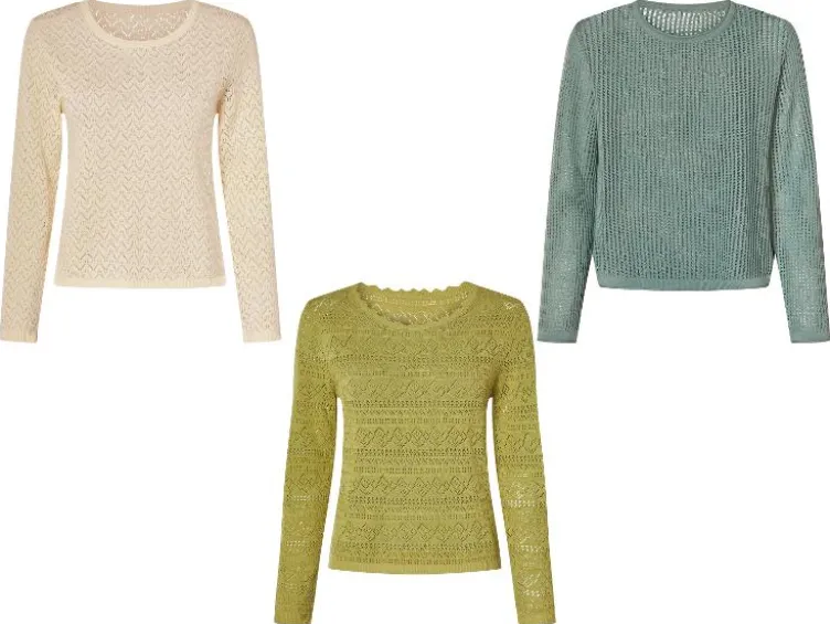 Damen Pullover mit Leinen