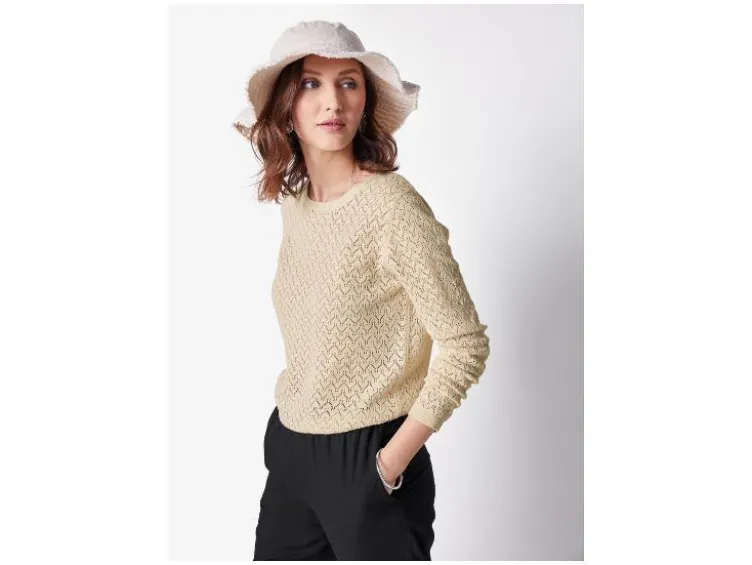 Damen Pullover mit Leinen