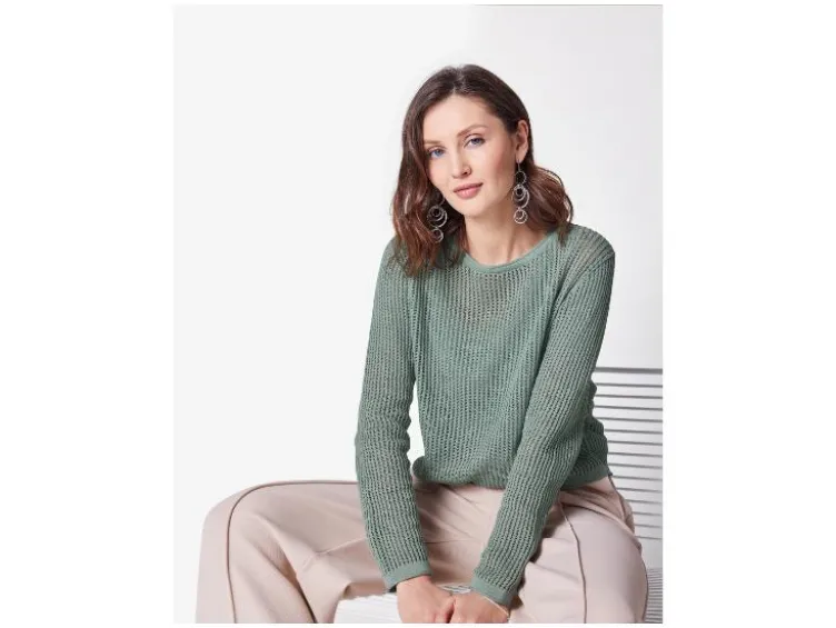 Damen Pullover mit Leinen