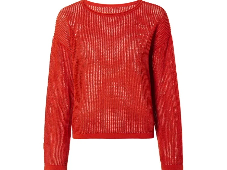Damen Pullover mit Lochstrick