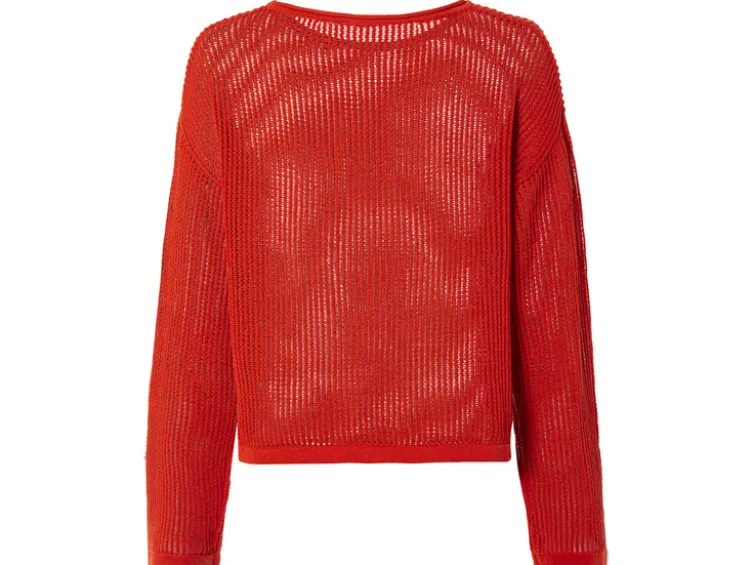 Damen Pullover mit Lochstrick