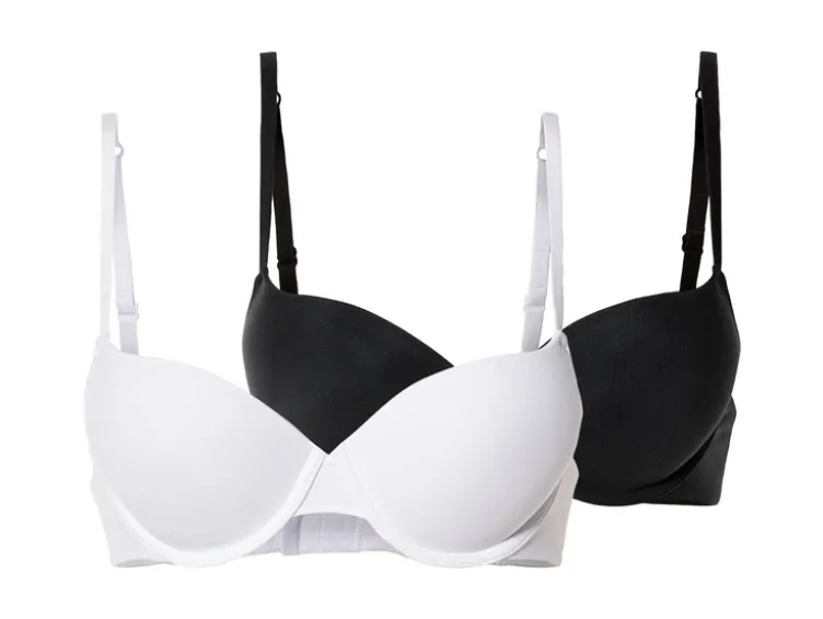 Damen Push-Up BHs, 2 Stück, mit verstellbaren Trägern