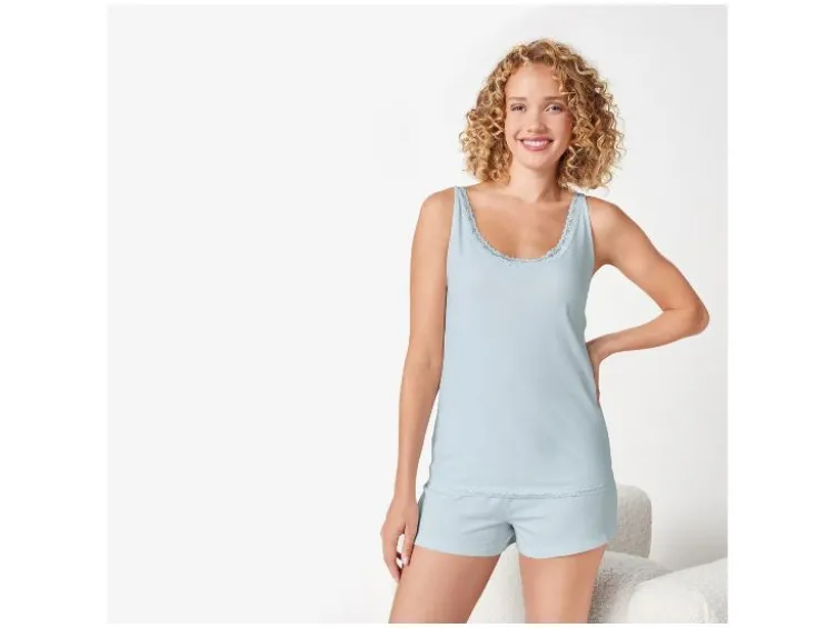 Damen Pyjama, aus reiner Baumwolle