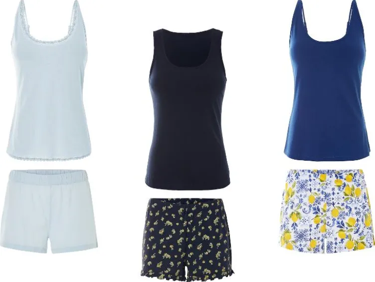 Damen Pyjama, aus reiner Baumwolle