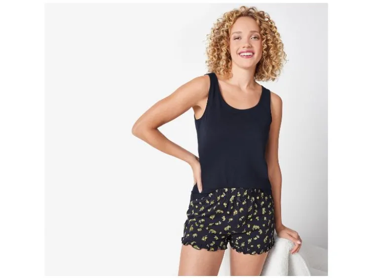 Damen Pyjama, aus reiner Baumwolle