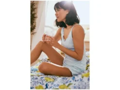 Damen Pyjama, aus reiner Baumwolle