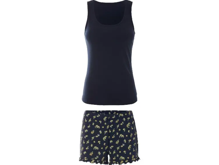 Damen Pyjama, aus reiner Baumwolle