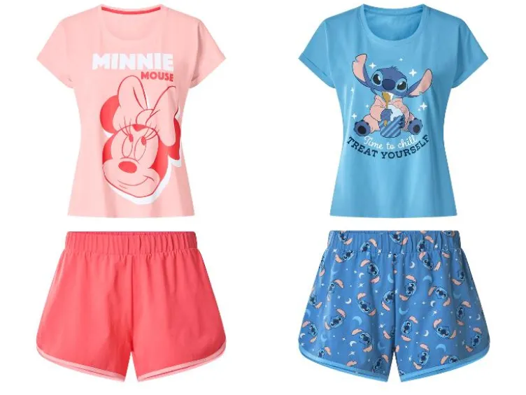 Damen Pyjama »Minnie Maus / Stitch«