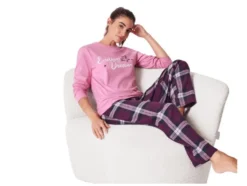 Damen Pyjama mit Hose aus Flanell