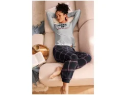 Damen Pyjama mit Hose aus Flanell