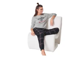 Damen Pyjama mit Hose aus Flanell