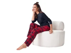 Damen Pyjama mit Hose aus Flanell