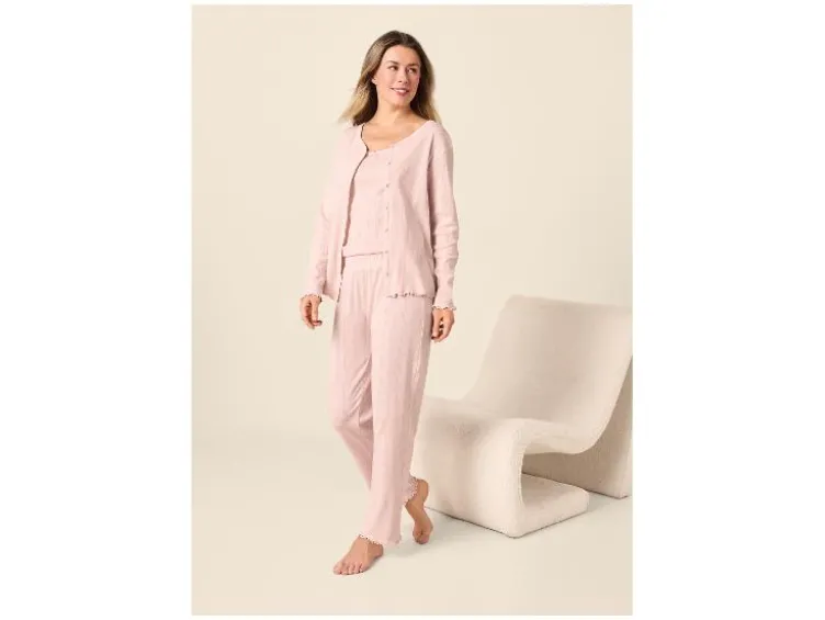 Damen Pyjama-Set, 3-teilig