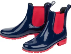 Damen Regenstiefelette, mit seitlichen Gummizügen