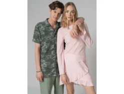 Damen Rock in modischer Wickeloptik, rosa