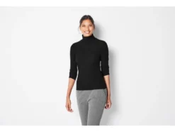 Damen Rollkragenshirt, in modischer Ripp-Qualität