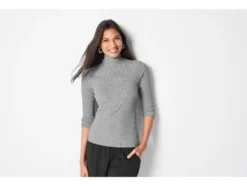Damen Rollkragenshirt, in modischer Ripp-Qualität