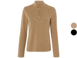 Damen Rollkragenshirt, in modischer Ripp-Qualität