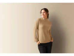 Damen Rollkragenshirt, in modischer Ripp-Qualität