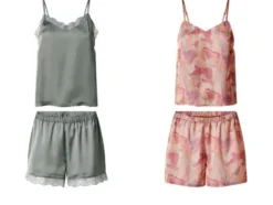 Damen Satin-Pyjama