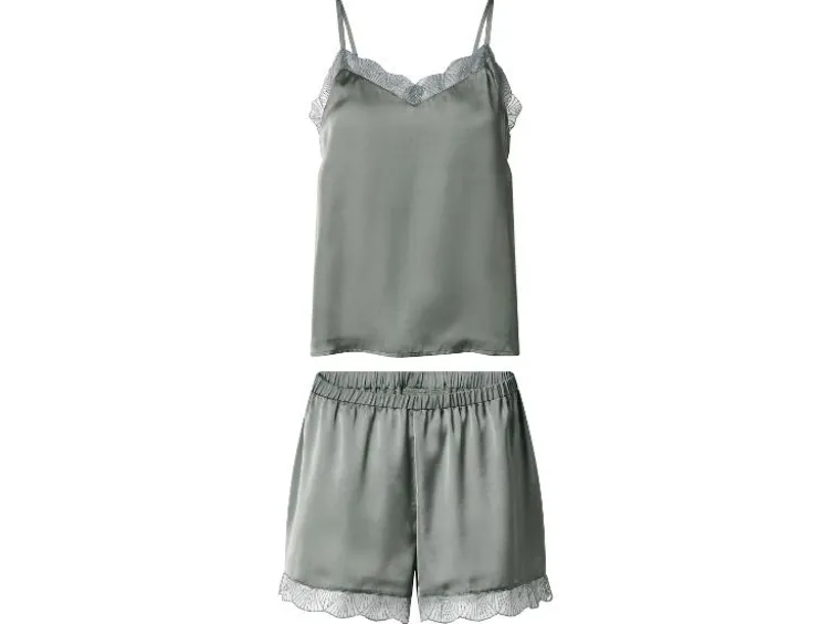 Damen Satin-Pyjama