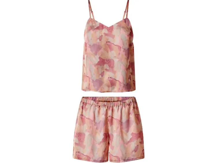 Damen Satin-Pyjama