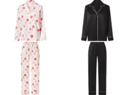 Damen Satin-Pyjama