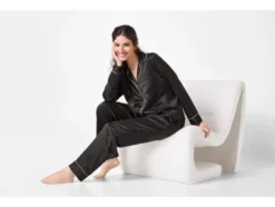 Damen Satin-Pyjama
