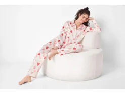 Damen Satin-Pyjama