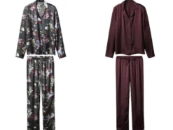 Damen Satin-Pyjama