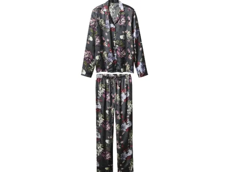 Damen Satin-Pyjama