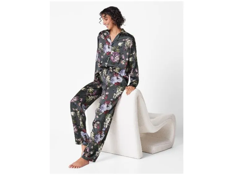 Damen Satin-Pyjama