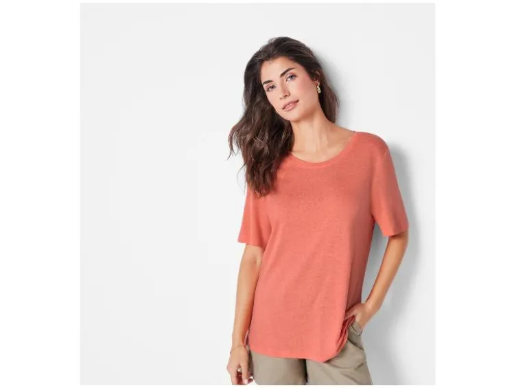 Damen Shirt mit Leinen
