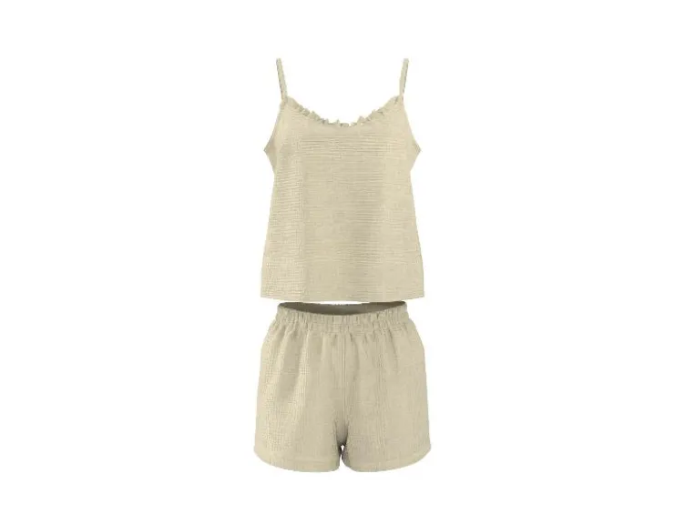 Damen Shorty Musselin-Pyjama