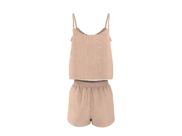 Damen Shorty Musselin-Pyjama