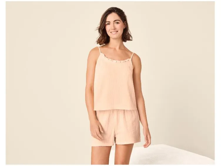 Damen Shorty Musselin-Pyjama