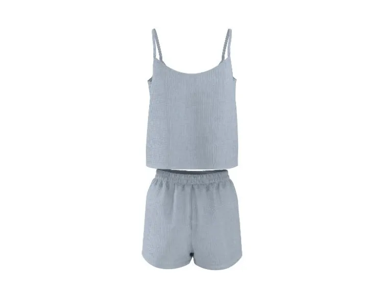 Damen Shorty Musselin-Pyjama