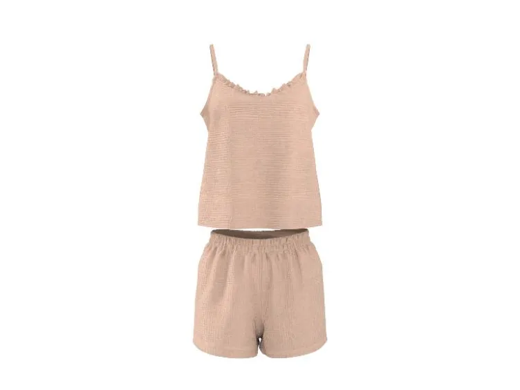 Damen Shorty Musselin-Pyjama